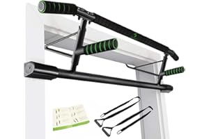 BODYROX Pull Up Bar 4 Grips Foldable Doorway Chin up Bar | Multi-Grip Door Way Home Gym Fitness | Elevated Design, Heavy Duty