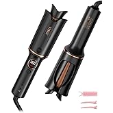 Automatic Rotating Curling Iron – VISKS V668 Pro Ceramic Hair Curler with Keratin-Coated Barrel, Digital Temperature Display, Anti-Scald, 590M Ionic, Tangle-Free, Dual Voltage, 1.5 Inch