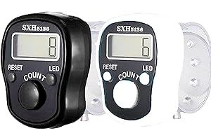 TESEAS Electronic Finger Counter, 6 Pack Digital Tally Counter Clicker with Led, Resettable 5 LCD Digit Display Hand Tally Counter Counting for Golf,Goods Counting,Lap & Knitting