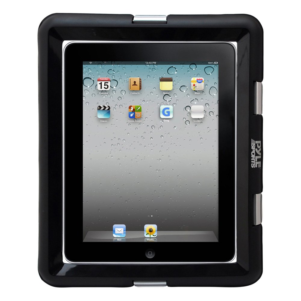 Pyle PWSIC30 Waterproof Sport Case Headset for iPad and Tablet, Black