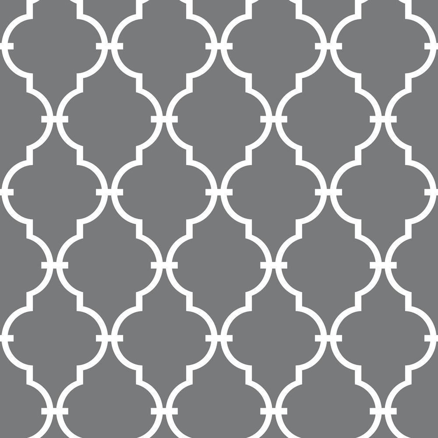 RoomMates Grey Modern Trellis Peel and Stick Wallpaper