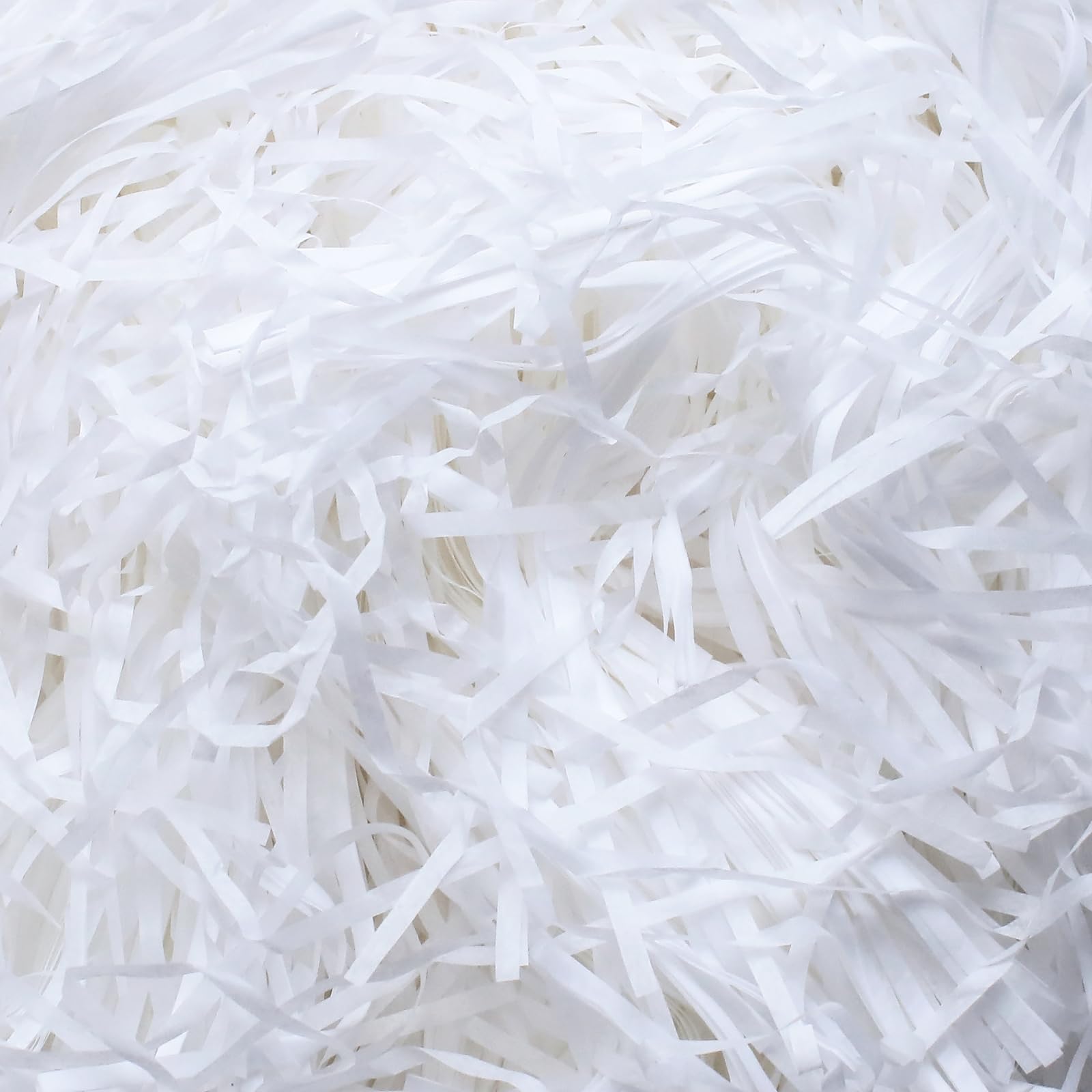 White Shredded Tissue Paper for Gift Boxes & Hampers, 100g Soft Hamper Filling and Packaging Filler, Shreds Stuffing Paper Suitable Party Baby Shower Graduation Housewarming ect