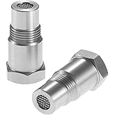 SURIEEN Oxygen O2 Sensor Spacer, Stainless Steel M18*1.5 CEL Eliminator Mini Catalytic Converter, O2 Oxygen Sensor Extender S