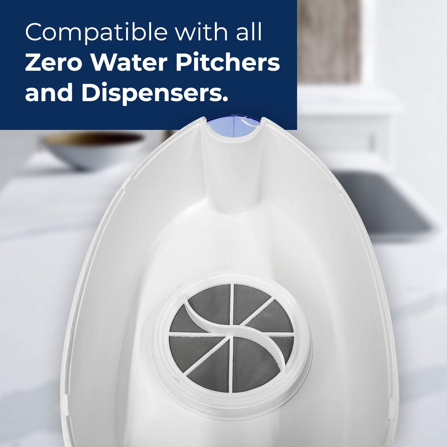 PURELINE ZeroWater Pitcher and Dispenser Replacement Filters with Advanced Filtration Compatible with ZeroWater Filter ZR-017 and All ZeroWater Pitchers and Dispensers.(3 Pack): Home & Kitchen