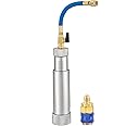 ATPEAM A/C Oil and Dye Injector with Snap Quick Coupler 2 OZ Hand Turn Screw-in Air Conditioning Coolant Filling Tube Injection Tool with 1/4'' SAE Connector for R410A R134A R22 R12 Refrigerant System