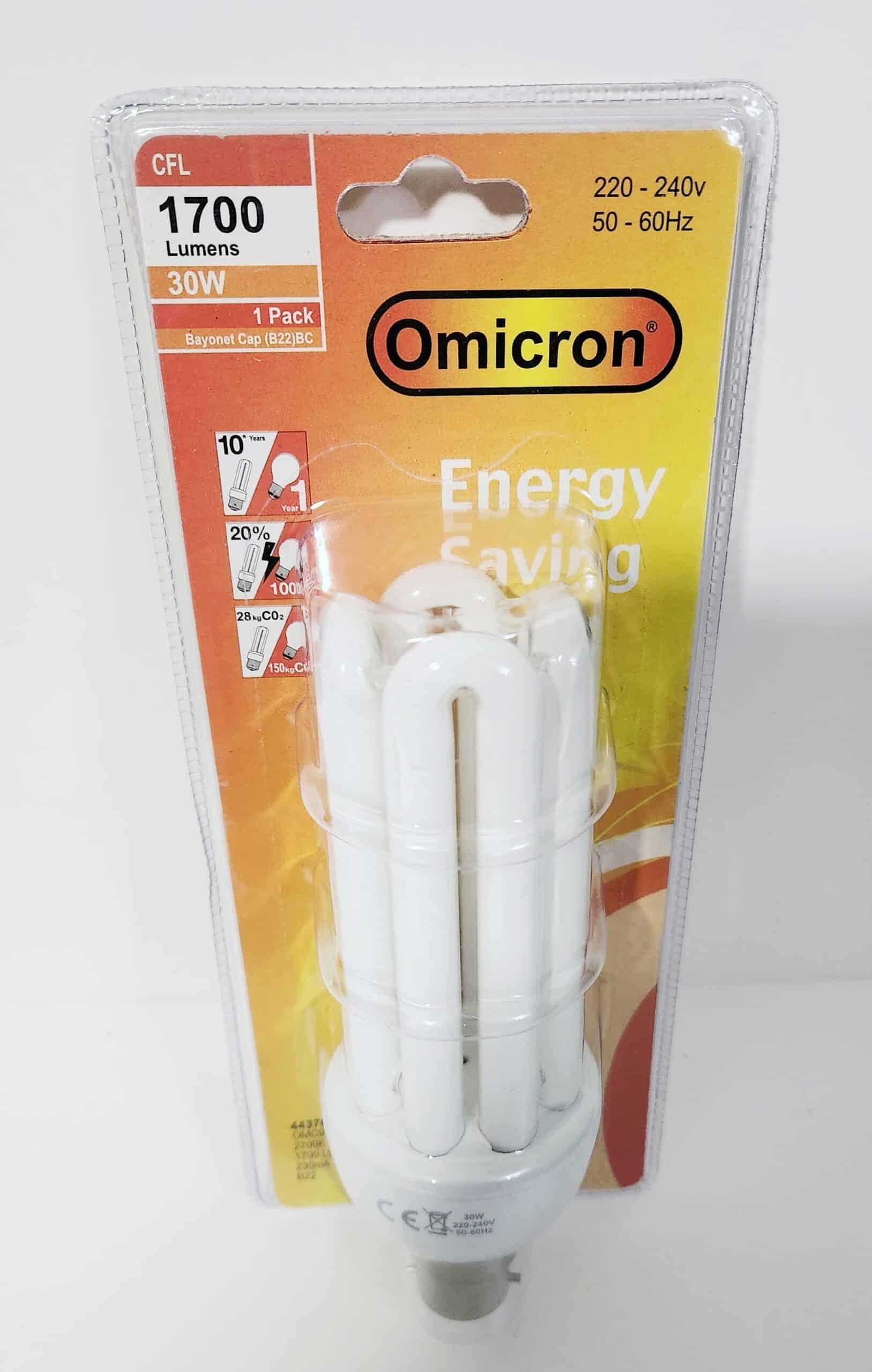 Omicron Bayonet Cap 30 Watt Compact Fluorescent Light