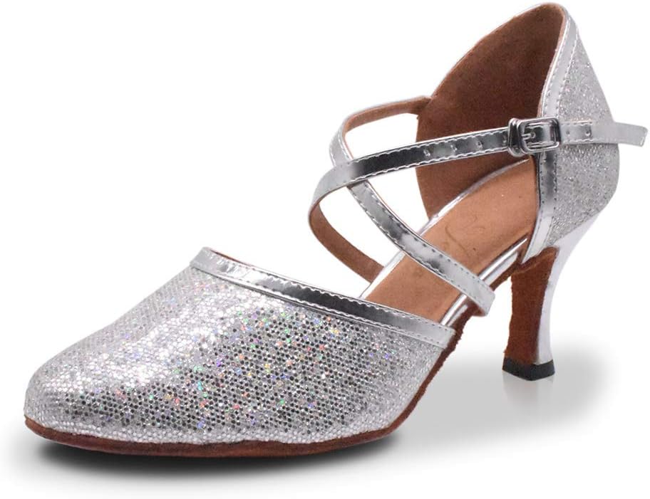 Jerilla Women's Dance Shoes Latin/Ballroom/Salsa/Standard Classic Sandals Heel Height 3 Inch