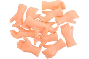 Generic 6 Pairs Realistic Plastic Doll Hand Replacements Kit of Miniature Hands for DIY Crafting Flexible