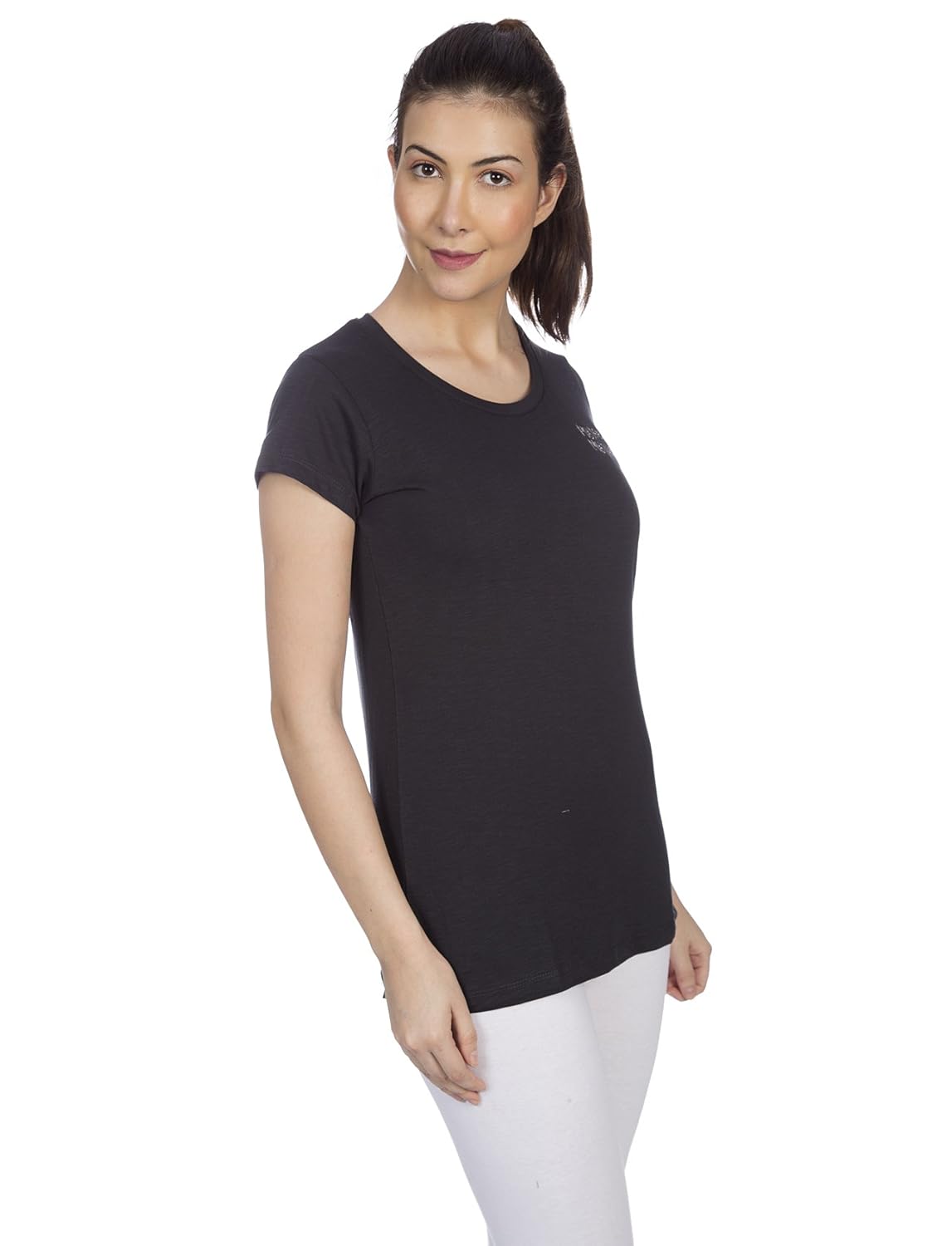 goldstroms women's yoga/sports solid slub cotton tshirt