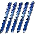 Pentel Energel X Rubber Grip & Click Retractable Fine Line, Needle Tip -BLN-105- Cost Performance Model -0.5mm-blue Ink-value Se