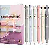 Ddaowanx Multicolor Pens Set,6 Pcs 4-in-1 multi Colored Ballpoint Pen 0.5mm | Fine Point Smooth Writing Colorful Pens for Nurses,Teachers,Cute Nurse Accessories for Work,Gifts for Women