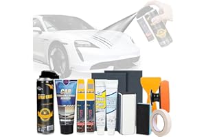 23GUANYI Car Paint Scratch Remover with Jet Canister, Car Scratch Remover for Deep Scratches, Car Touch Up Paint Scratch and Swirl Remover Car Scratch Repair Kit（Bright Silver + Titanium Silver）
