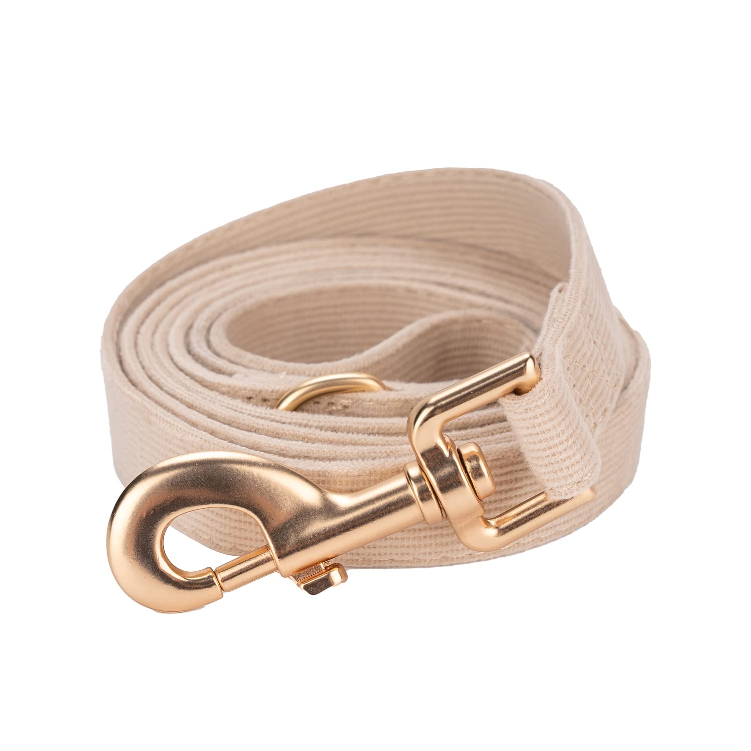 Petiry Soft Dog Lead Small Cotton Corduroy Thick Dog Leash for Puppy Small Dogs,1.5cm x 150cm,Beige S — image 1