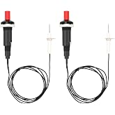 SISABAMA 2 Pairs Piezo Grill Igniter Replacement Spark Ignition Kit BBQ Electrode Metal Threaded Ceramic Push Button for Gas Grill Range Heater Stove Fireplace Oven