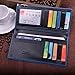 PULABO Mens Long Style Pu Leather Wallet Card Case Cash Receipt Holder Organizer