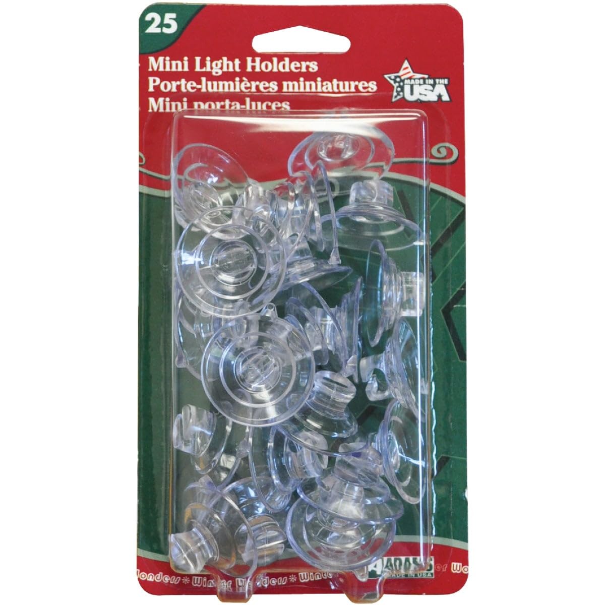 Adams Christmas 7501-00-1040 Mini Light Holder, 20-Pack