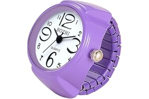 Ibohevo Watch Rings for Women Finger Waterproof Unisex Arabic Numerals Finger Watch Men Retro Novelty Ring Watches Set