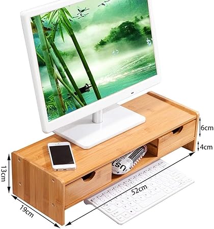 Gcx Lv Bois Massif Support Moniteur Colonne Montante Organisateur De Bureau Bois Multifonction Avec L Organisateur De Stockage Office Bois Support Ecran Pc L Amazon Fr Cuisine Maison