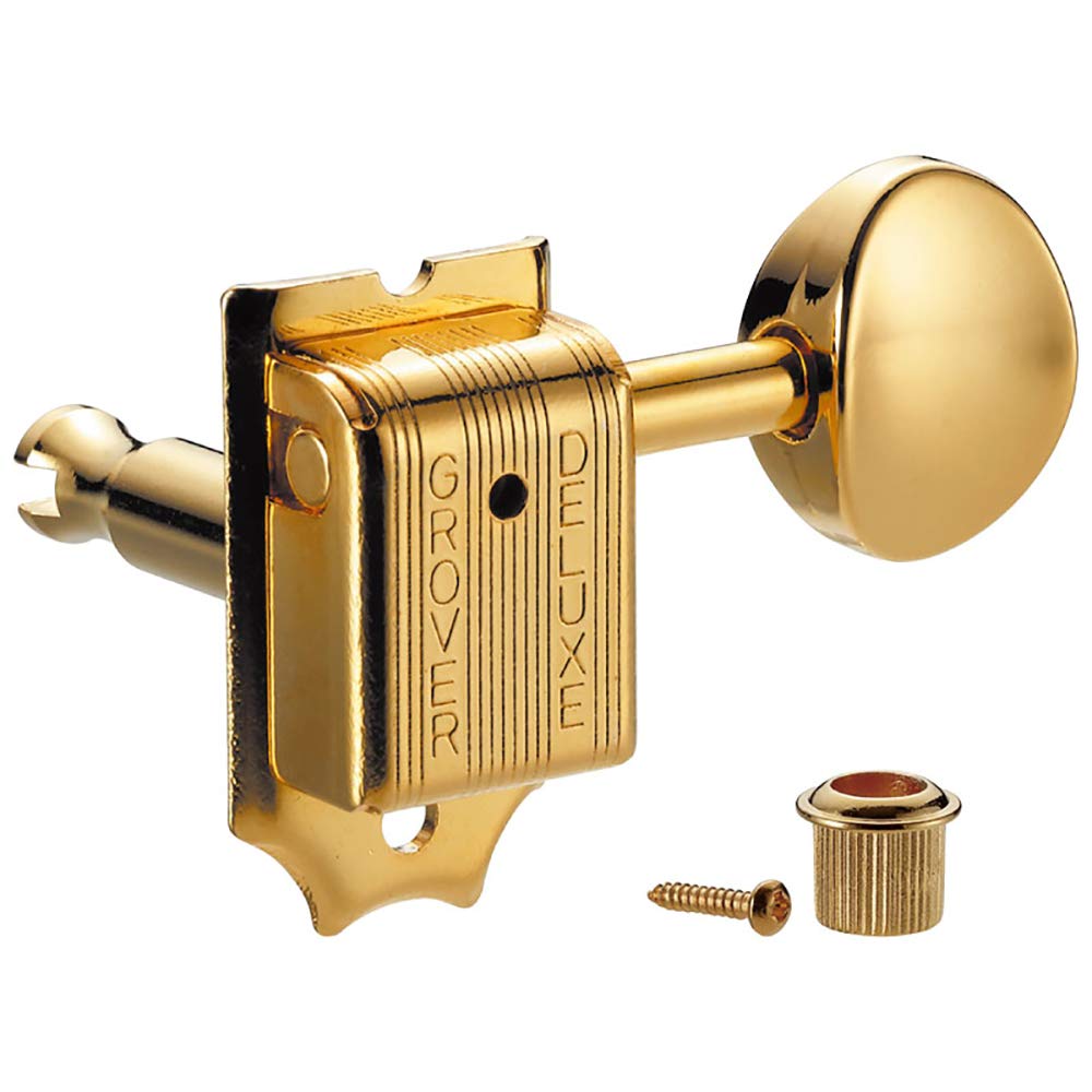 Grover 133G6 Deluxe Machine Heads, 6 In-Line ~ Gold