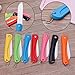 Tyjie Fruit Knifes Set Mini Folding Ceramic Handle Survival Knife Kitchen Tool Letter Opener Stationery Cutter Kit Random Color (7 Pack)