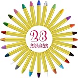 ACWOO 28 Color Face Body Crayon Kit Non-Toxic Safe for Kids Halloween Party view 2