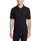 Hanes Mens EcoSmart Jersey Polo Shirt, Short-Sleeve Shirts for Men, T-Shirt, 2-Pack