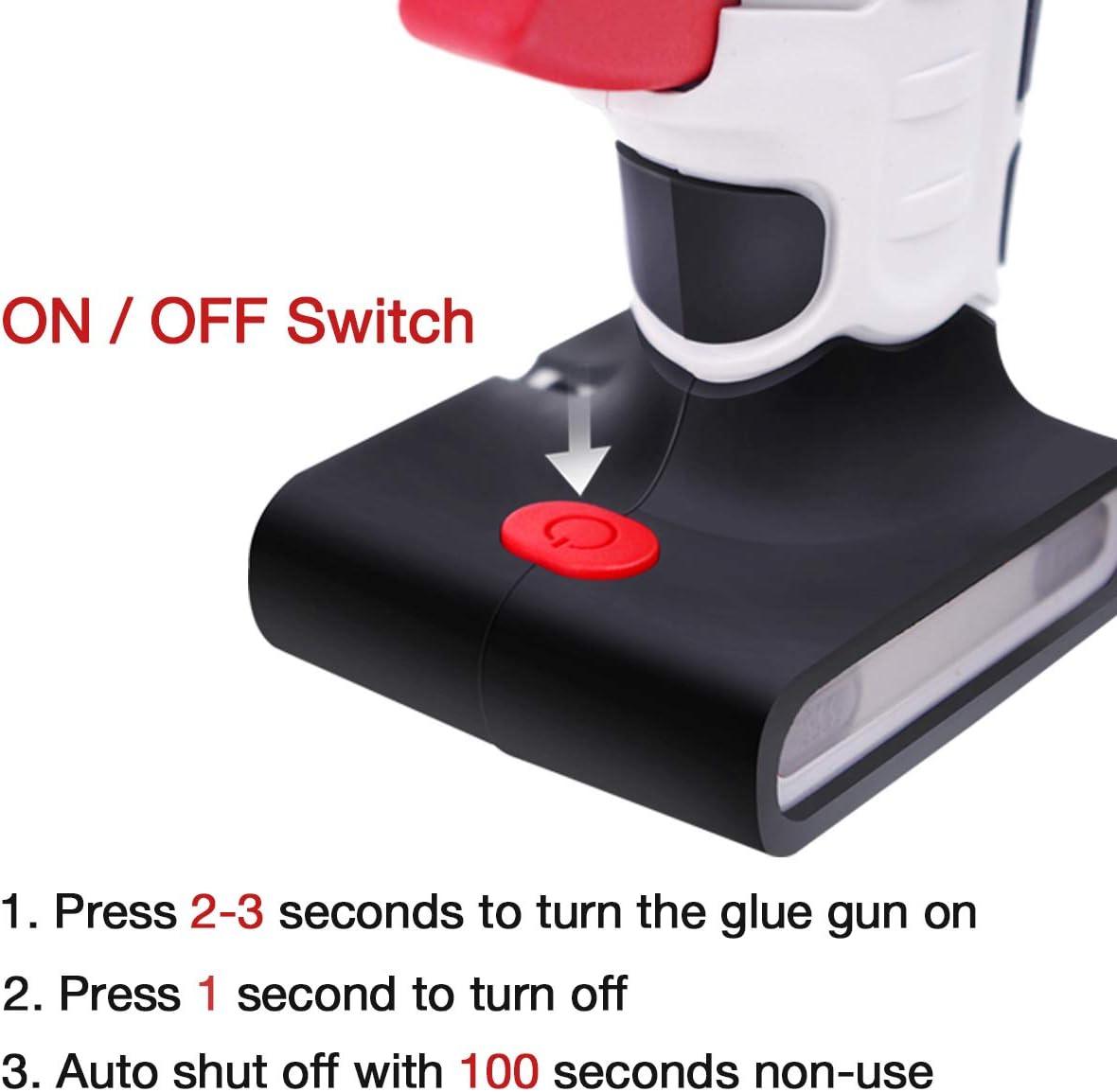 KeLDE Cordless Fine Tip Hot Glue Gun Kit, 30 Seconds Heating Time 3.7V Li-ion 2000mAh Battery Rechargeable Glue Gun, with Cable and Plug: Home Improvement