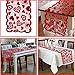 Mosoan Valentines Day Decor Table Runner - 13 x 72 Inch Red Lace Table Runner for Wedding Party, Valentines Decorations - Valentines Day Decor Home Romantic Decorations Heart Shaped Table Runner