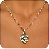 Jean Beau Vintage Enamel Drop Glazed Pearl Necklace for Women, 14k Gold Plated Dainty Flowers Leaves Necklaces Party Fashion Jewelry Gift