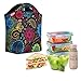 yookee home Large Lunch Bags for Women, Fashionable Adult Lunch Box Thick Water Resistant Neoprene Insulated Lunch Bag for Work Office Outdoor Picnic, Colorful Paisley