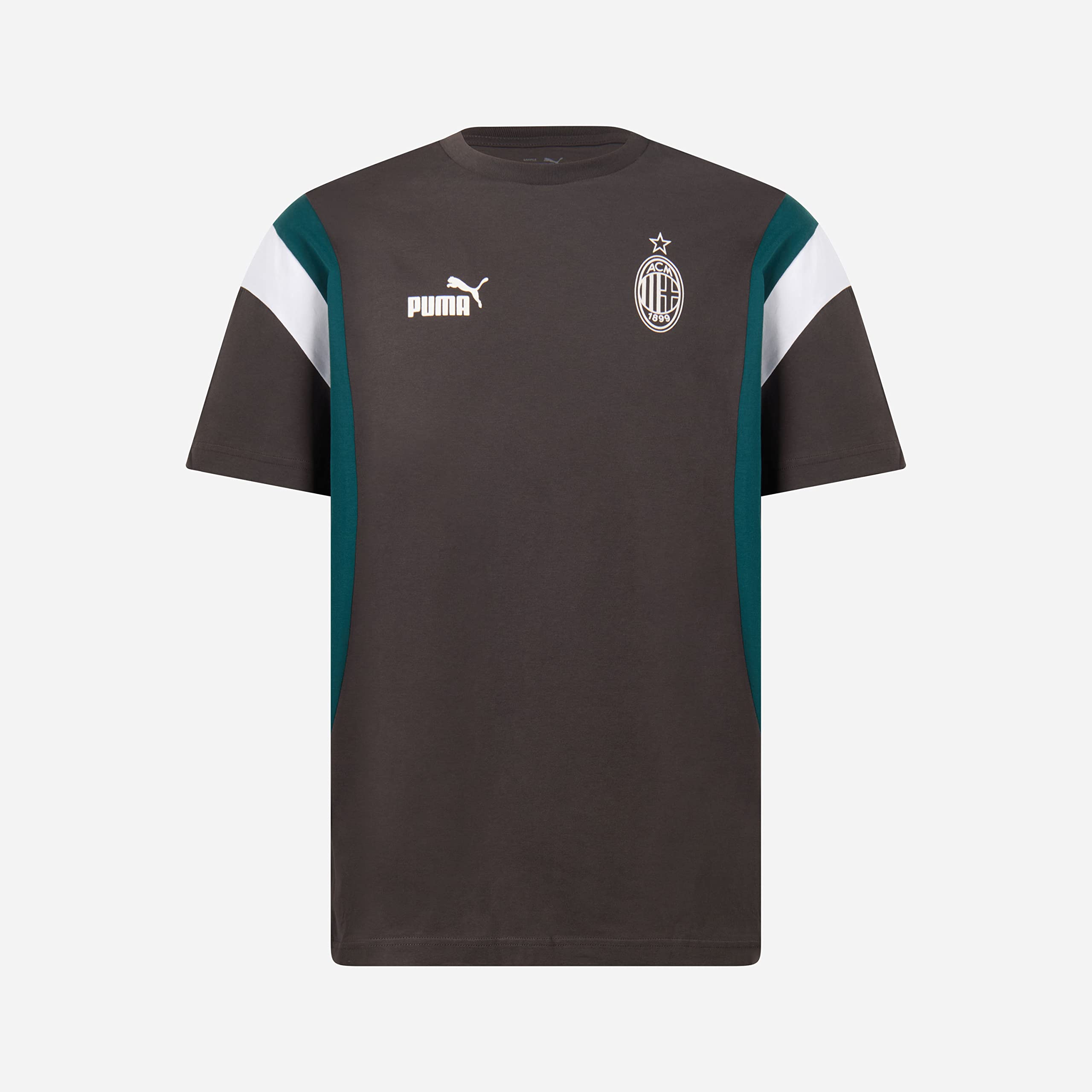 AC Milan 769339 FtblArchive Tee T-Shirt Men's Flat Dark Gray-Varsity Green S