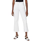 Liverpool Women's Gia Glider Pull-on Crop Flare with Tulip Back Slit