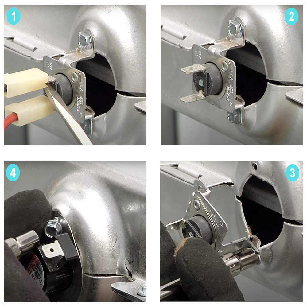 280148 Thermal Cut Off Kit Includes 8557403 Thermostat & 8318314 Thermal Fuse-Replaces 280148VP 1175772 AP3874047 PS991443 EAP991443 by AMI PARTS