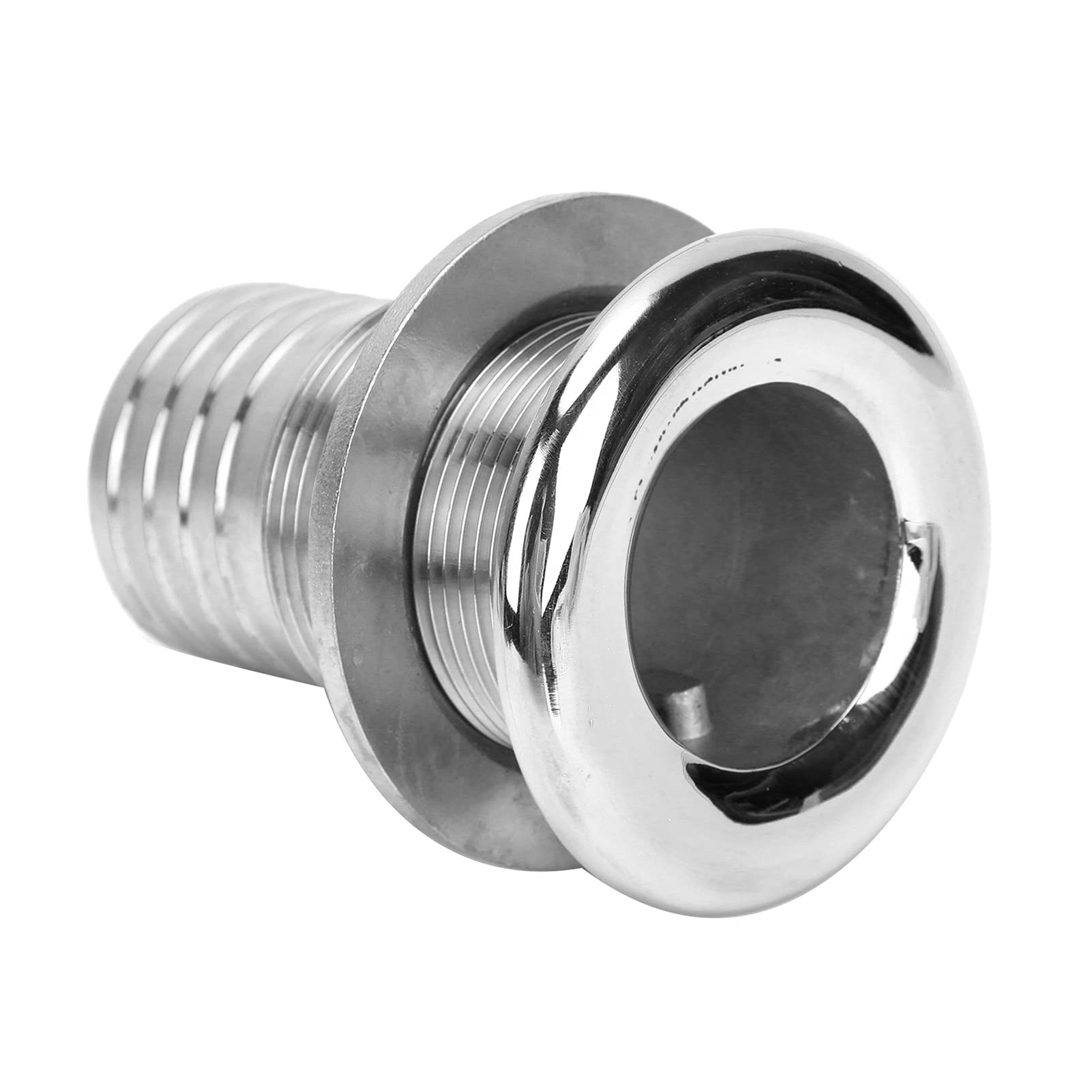 Boat Thru Hull Fitting, boat Water Drainage fittings Plug outlet Thru Hull Fitting Drain Joint 316 Stainless Steel drain plug kit for Marine Boat Yacht 1-1/2in Hose