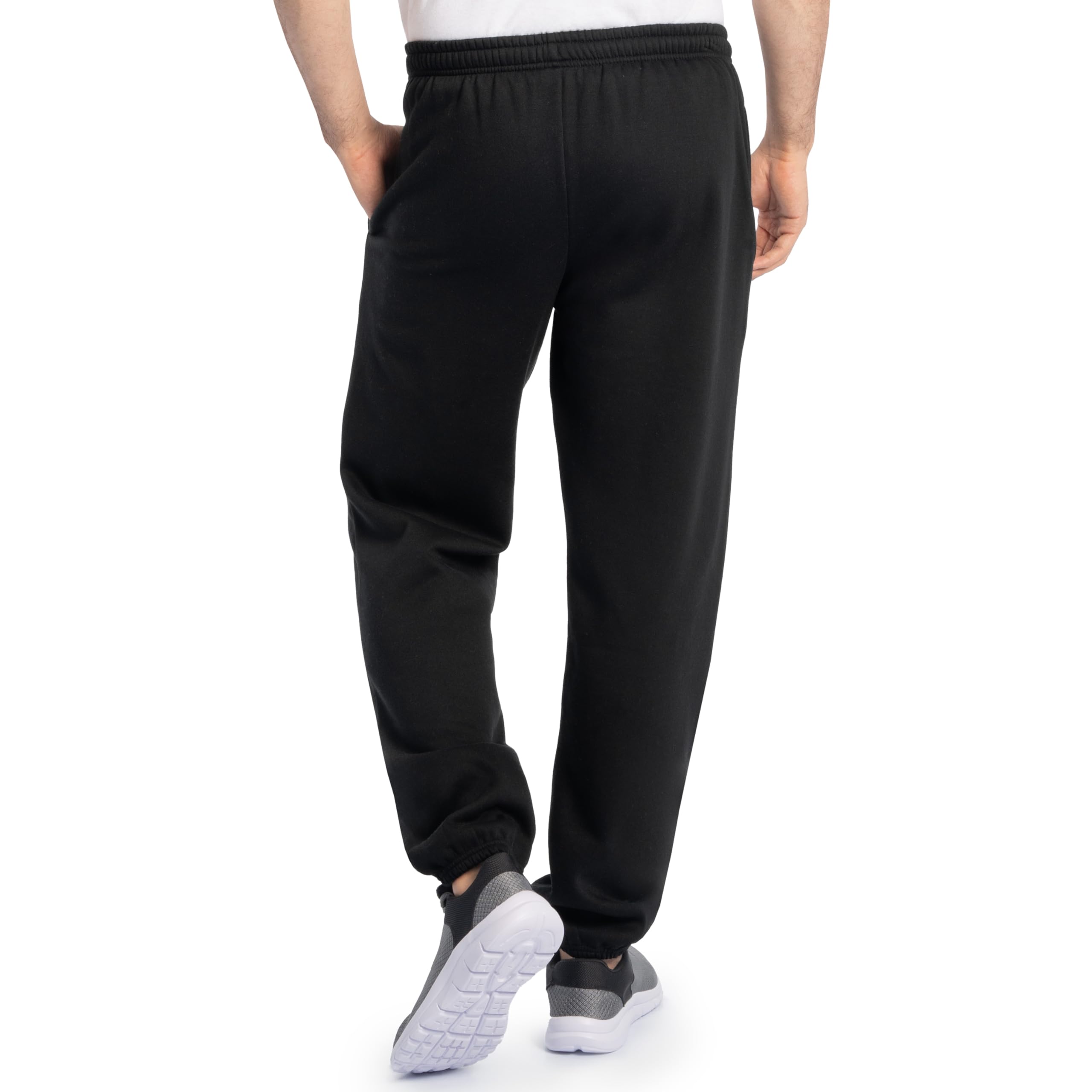 Fruit of the Loom Eversoft Fleece Elastic Bottom Sweatpants with Pockets, Relaxed Fit, Moisture Wicking, Breathable