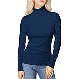 H2H Womens Casual Turtleneck Tops Lightweight Long Sleeve Soft Thermal Shirts Active Sweater