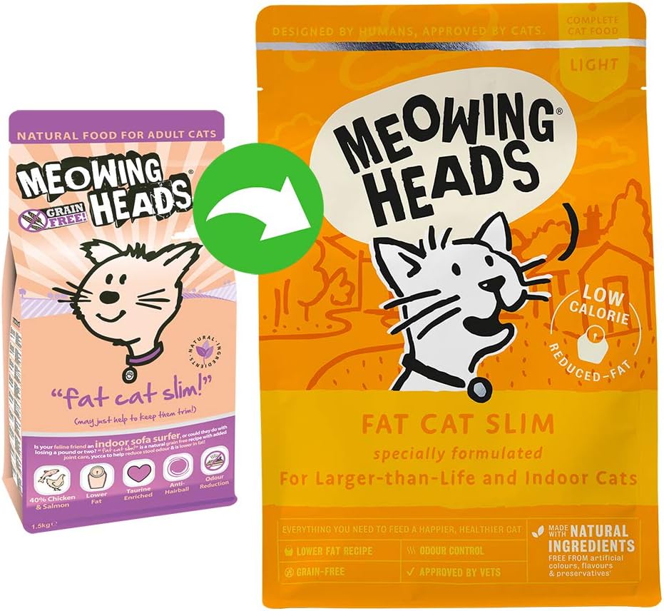 Meowing Heads Complete Dry Cat Food 1.5kg - Fat Cat Slim - Vet Approved, May Vary, 1.5 kg (Pack of 1) - Image 4