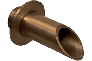 EASYPRO POND PRODUCTS Vianti Falls Brass 2" Round Scupper Accent Wall Spout with Round Wall Plate