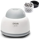 ONiLAB Mini Vortex Mixer with Touch Function, Lab Mixing, Nail Polish,Eyelash Adhesives and Acrylic Paints Mixing, Lab Vortexer for Tubes,Include 120 pcs Stainless Steel Mixing Balls