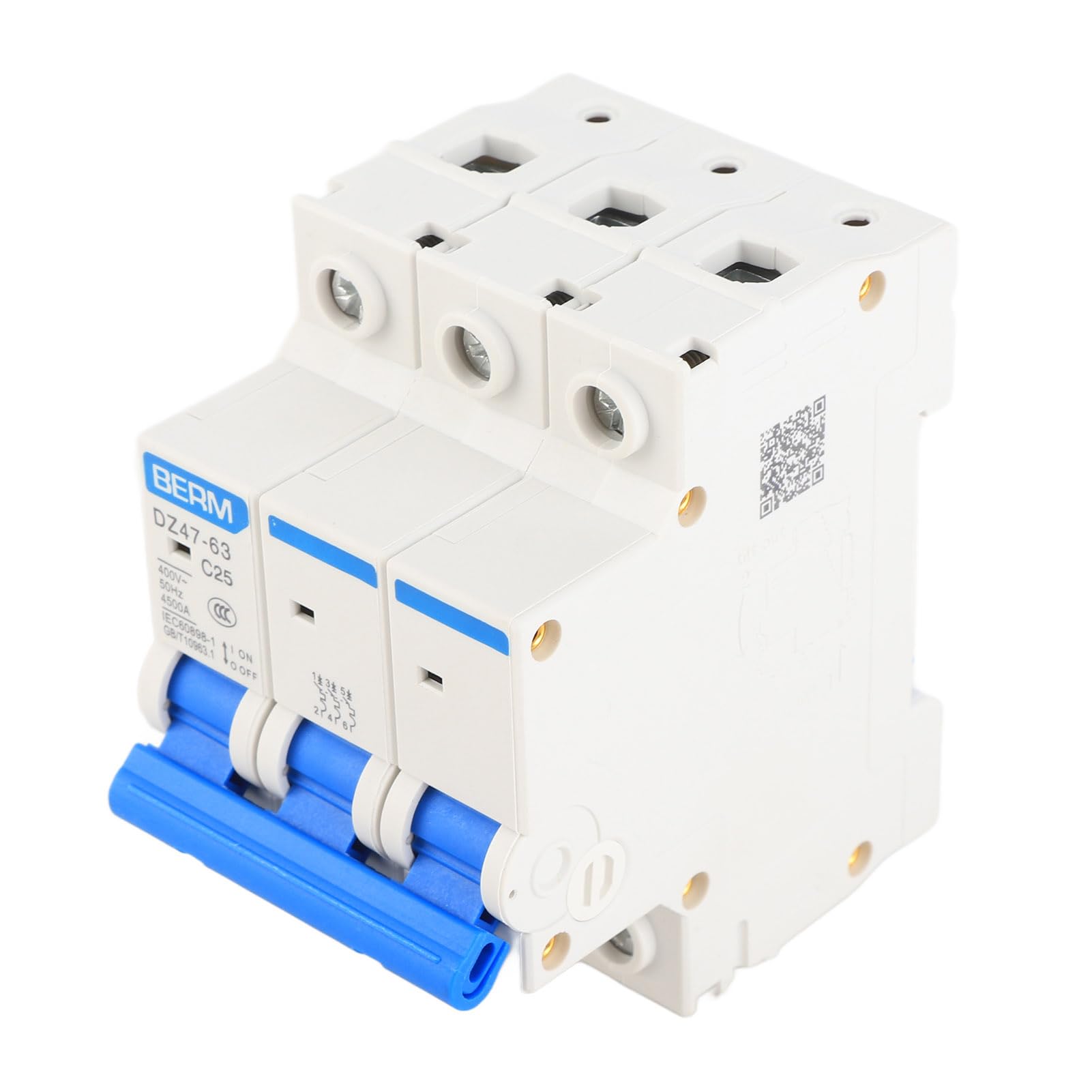 Miniature Circuit Breaker 3 Poles 25A 400V Miniature Residual Current Circuit Breaker Leakage DZ47-63 C25