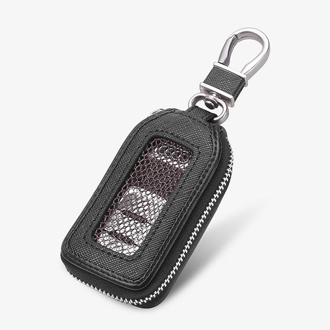 Key Fob Case Genuine Leather Car Remote Smart Key Holder with Hook