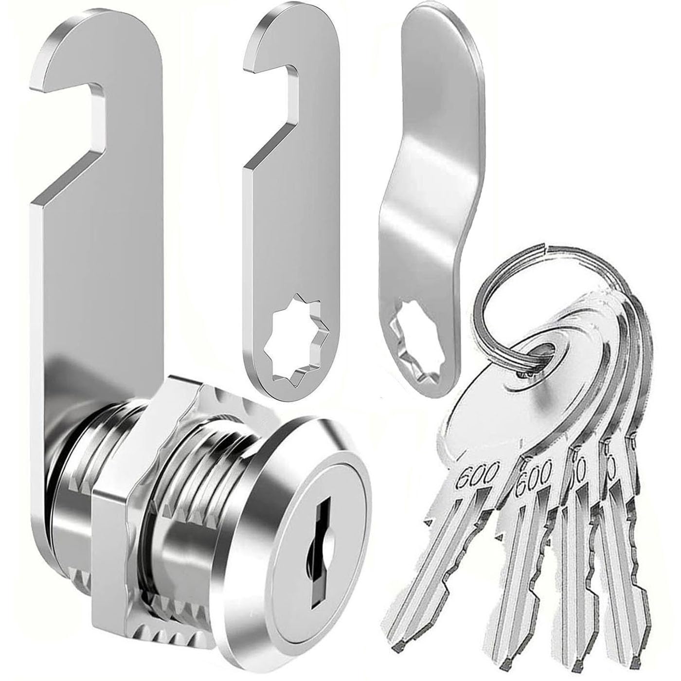 Litensh Mailbox Lock with 4 Keys, Lock for Cabinet Cam Letterbox Drawers Dresser Cupboard Door Furniture Locker Locks (20MM)