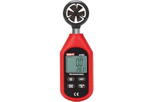 UNI-T UT363 Handheld Anemometer Wind Speed Meter Wind Chill Air Temperature Gauge -14°F to 122°F (-10°C to 50°C) with LCD Bac