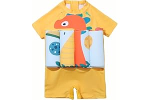DivingBirds Floatie Swimsuit for Toddlers, Boys Girls Floating Bathing Suit Baby Kids Suit Floatation Beach Pool 1-6Y
