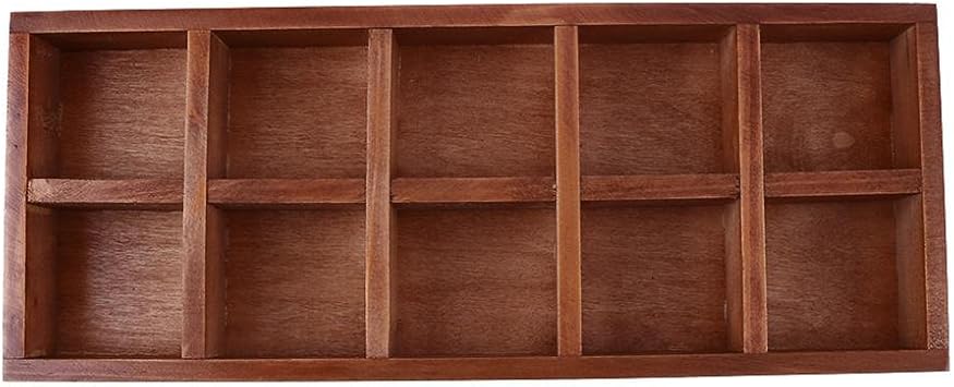 Amazon Com Wooden Storage Holder Winnereco 10 Grid Wood