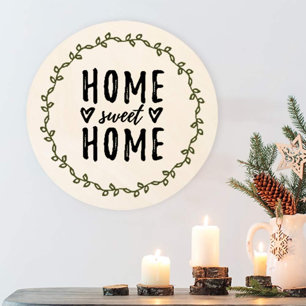 Caydo 10 Pieces 12 Inch Wood Circles for Crafts, Unfinished Round Wood Slices for Pyrography, Door Hanger, Door Design, Painting and Wedding Decorations : Kitchen & Dining