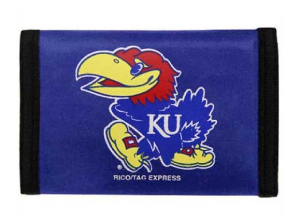 Rico Industries NCAA Kansas Jayhawks Nylon Tri-Fold Wallet Nylon Tri-Fold Wallet