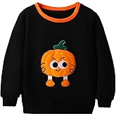 HILEELANG Toddler Halloween Pumpkin Sweatshirt–Fall &Thanksgiving Pullover Tops for Boy Girl Cute Autumn Outfit Sizes 18M-7T