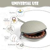 Aolso Silicone Pacifier Holder Case Grey, Baby Soother Pod Travel view 3