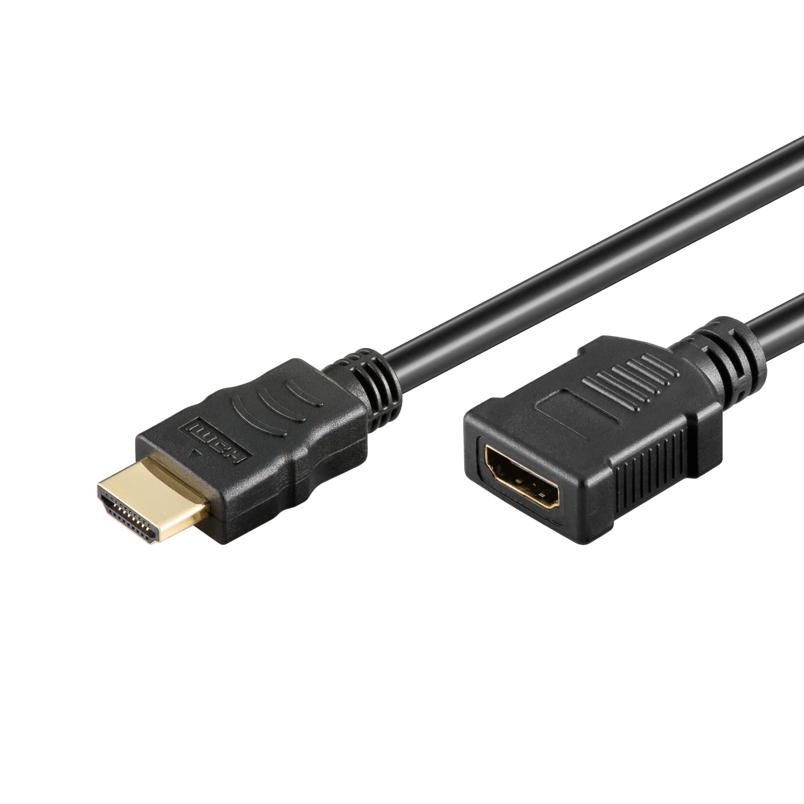 Goobay 69912 High Speed HDMI Extension Cable with Ethernet, Gold-Plated, 0.5 m Cable Length